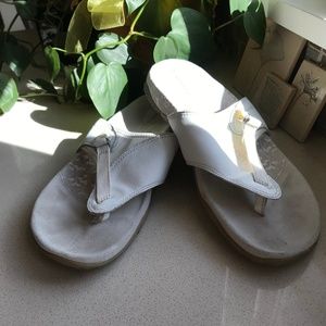 Merrell White leather slip on flats